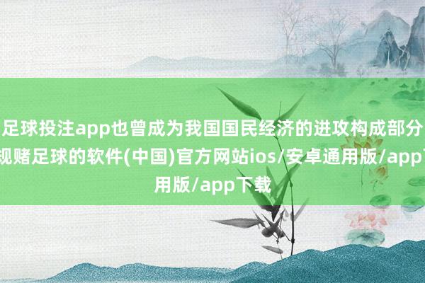足球投注app也曾成为我国国民经济的进攻构成部分-正规赌足球的软件(中国)官方网站ios/安卓通用版/app下载