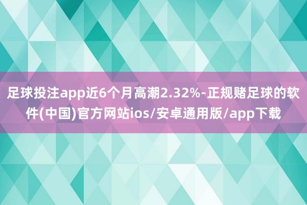 足球投注app近6个月高潮2.32%-正规赌足球的软件(中国)官方网站ios/安卓通用版/app下载