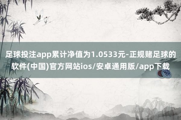 足球投注app累计净值为1.0533元-正规赌足球的软件(中国)官方网站ios/安卓通用版/app下载