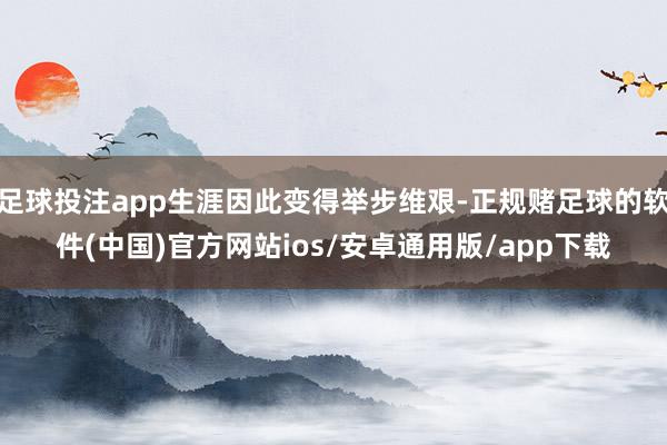 足球投注app生涯因此变得举步维艰-正规赌足球的软件(中国)官方网站ios/安卓通用版/app下载