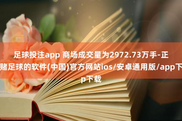 足球投注app 　　商场成交量为2972.73万手-正规赌足球的软件(中国)官方网站ios/安卓通用版/app下载