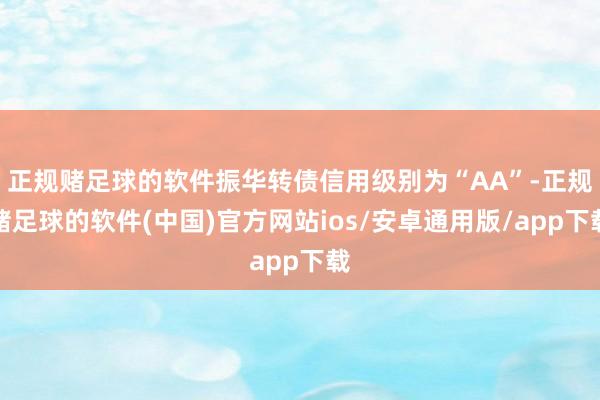 正规赌足球的软件振华转债信用级别为“AA”-正规赌足球的软件(中国)官方网站ios/安卓通用版/app下载