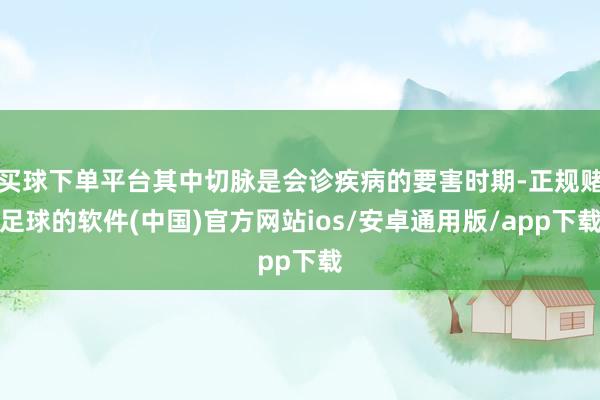 买球下单平台其中切脉是会诊疾病的要害时期-正规赌足球的软件(中国)官方网站ios/安卓通用版/app下载