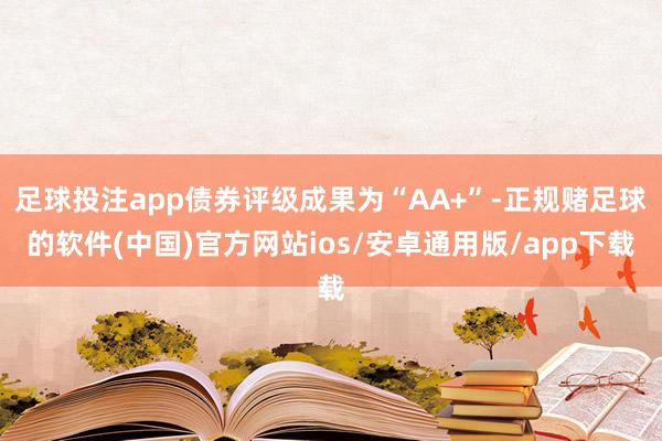 足球投注app债券评级成果为“AA+”-正规赌足球的软件(中国)官方网站ios/安卓通用版/app下载