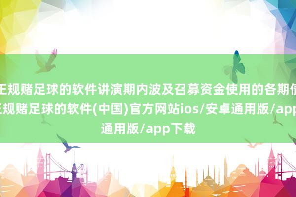 正规赌足球的软件讲演期内波及召募资金使用的各期债券-正规赌足球的软件(中国)官方网站ios/安卓通用版/app下载