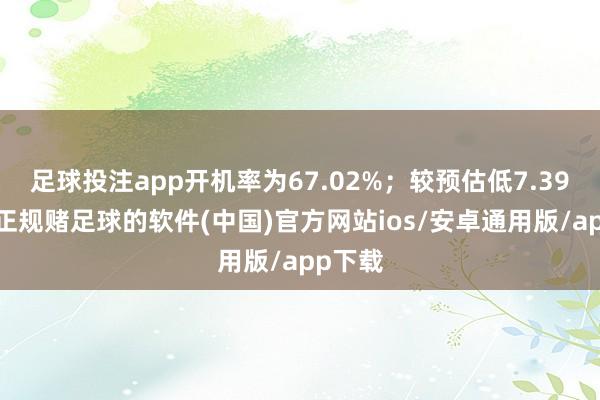 足球投注app开机率为67.02%；较预估低7.39万吨-正规赌足球的软件(中国)官方网站ios/安卓通用版/app下载