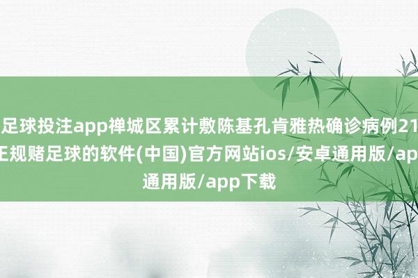 足球投注app禅城区累计敷陈基孔肯雅热确诊病例210例-正规赌足球的软件(中国)官方网站ios/安卓通用版/app下载
