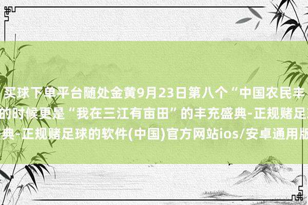 买球下单平台随处金黄9月23日第八个“中国农民丰充节”是农东说念主欢庆的时候更是“我在三江有亩田”的丰充盛典-正规赌足球的软件(中国)官方网站ios/安卓通用版/app下载