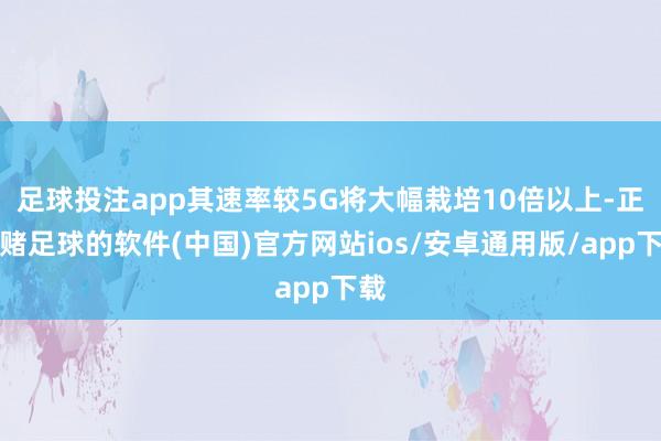 足球投注app其速率较5G将大幅栽培10倍以上-正规赌足球的软件(中国)官方网站ios/安卓通用版/app下载