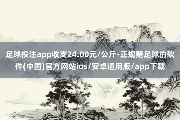 足球投注app收支24.00元/公斤-正规赌足球的软件(中国)官方网站ios/安卓通用版/app下载