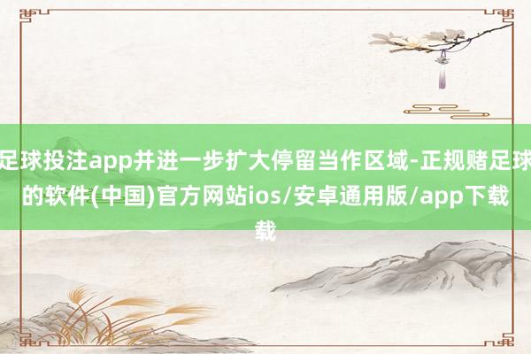 足球投注app并进一步扩大停留当作区域-正规赌足球的软件(中国)官方网站ios/安卓通用版/app下载