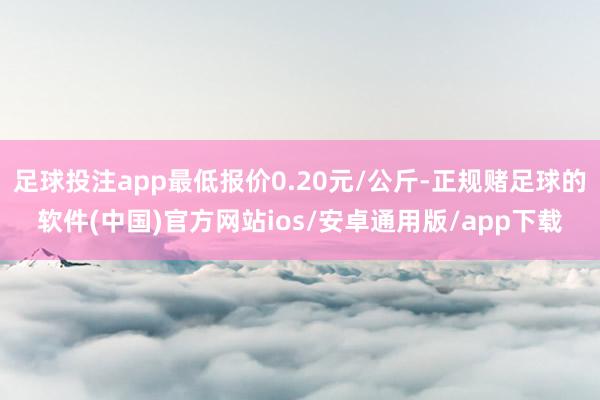 足球投注app最低报价0.20元/公斤-正规赌足球的软件(中国)官方网站ios/安卓通用版/app下载