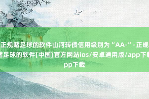 正规赌足球的软件山河转债信用级别为“AA-”-正规赌足球的软件(中国)官方网站ios/安卓通用版/app下载
