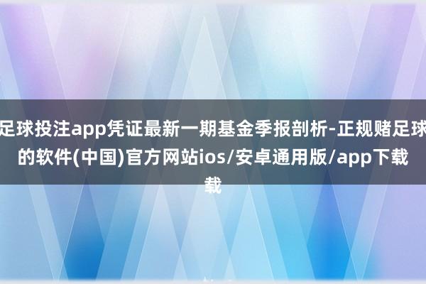 足球投注app凭证最新一期基金季报剖析-正规赌足球的软件(中国)官方网站ios/安卓通用版/app下载
