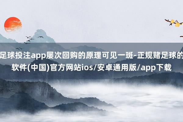 足球投注app屡次回购的原理可见一斑-正规赌足球的软件(中国)官方网站ios/安卓通用版/app下载