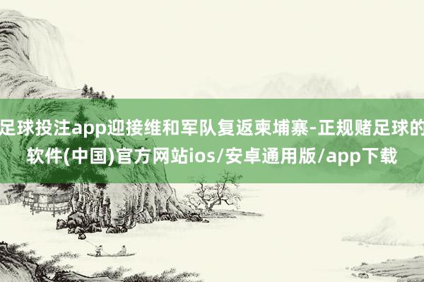 足球投注app迎接维和军队复返柬埔寨-正规赌足球的软件(中国)官方网站ios/安卓通用版/app下载