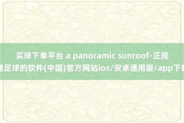 买球下单平台 a panoramic sunroof-正规赌足球的软件(中国)官方网站ios/安卓通用版/app下载