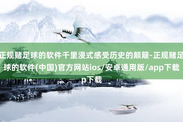 正规赌足球的软件千里浸式感受历史的颠簸-正规赌足球的软件(中国)官方网站ios/安卓通用版/app下载