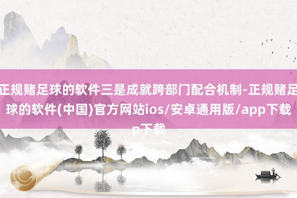 正规赌足球的软件三是成就跨部门配合机制-正规赌足球的软件(中国)官方网站ios/安卓通用版/app下载