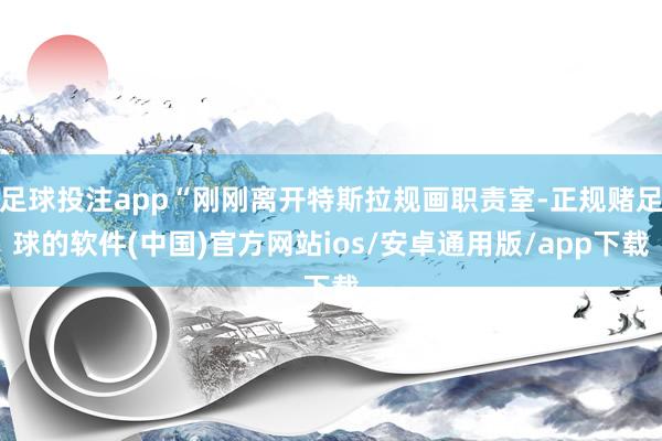 足球投注app“刚刚离开特斯拉规画职责室-正规赌足球的软件(中国)官方网站ios/安卓通用版/app下载