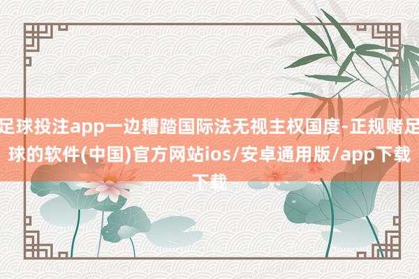 足球投注app一边糟踏国际法无视主权国度-正规赌足球的软件(中国)官方网站ios/安卓通用版/app下载