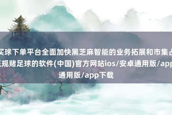买球下单平台全面加快黑芝麻智能的业务拓展和市集占领-正规赌足球的软件(中国)官方网站ios/安卓通用版/app下载